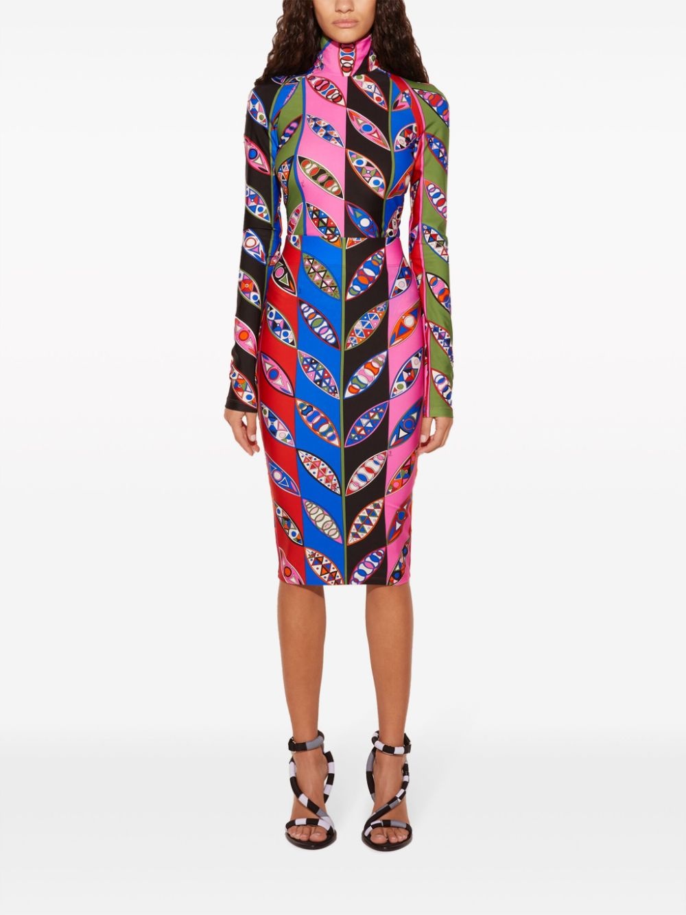 abstract-print pencil skirt - 2