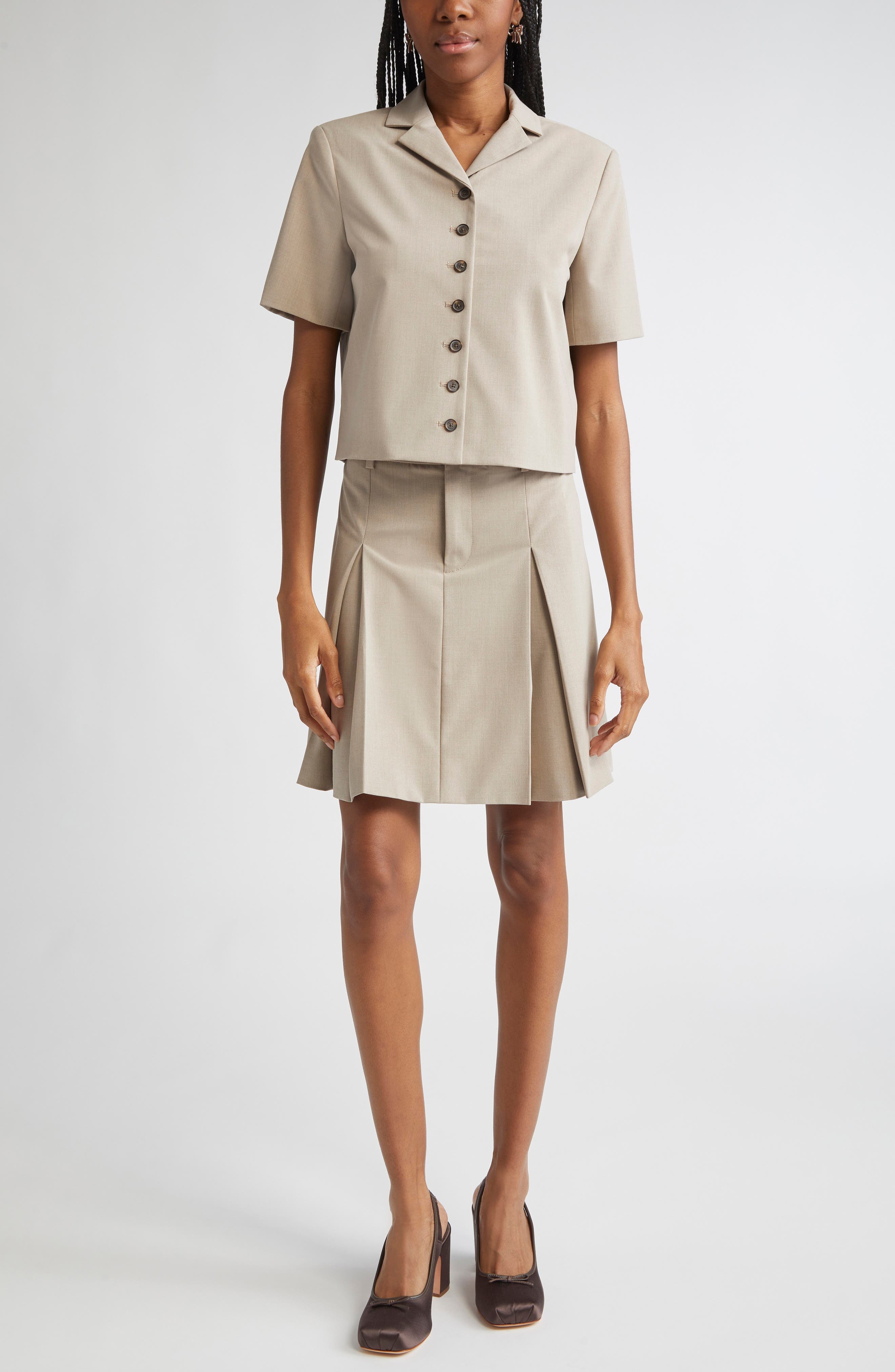 Sandy Liang Beverly Jacket in Taupe at Nordstrom - 2