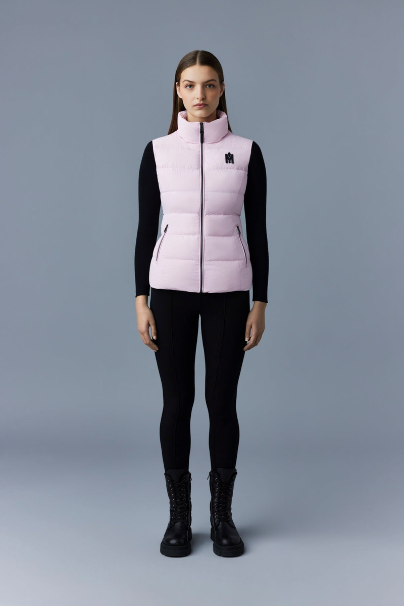 MACKAGE GISELA Stretch light down vest with stand collar outlook