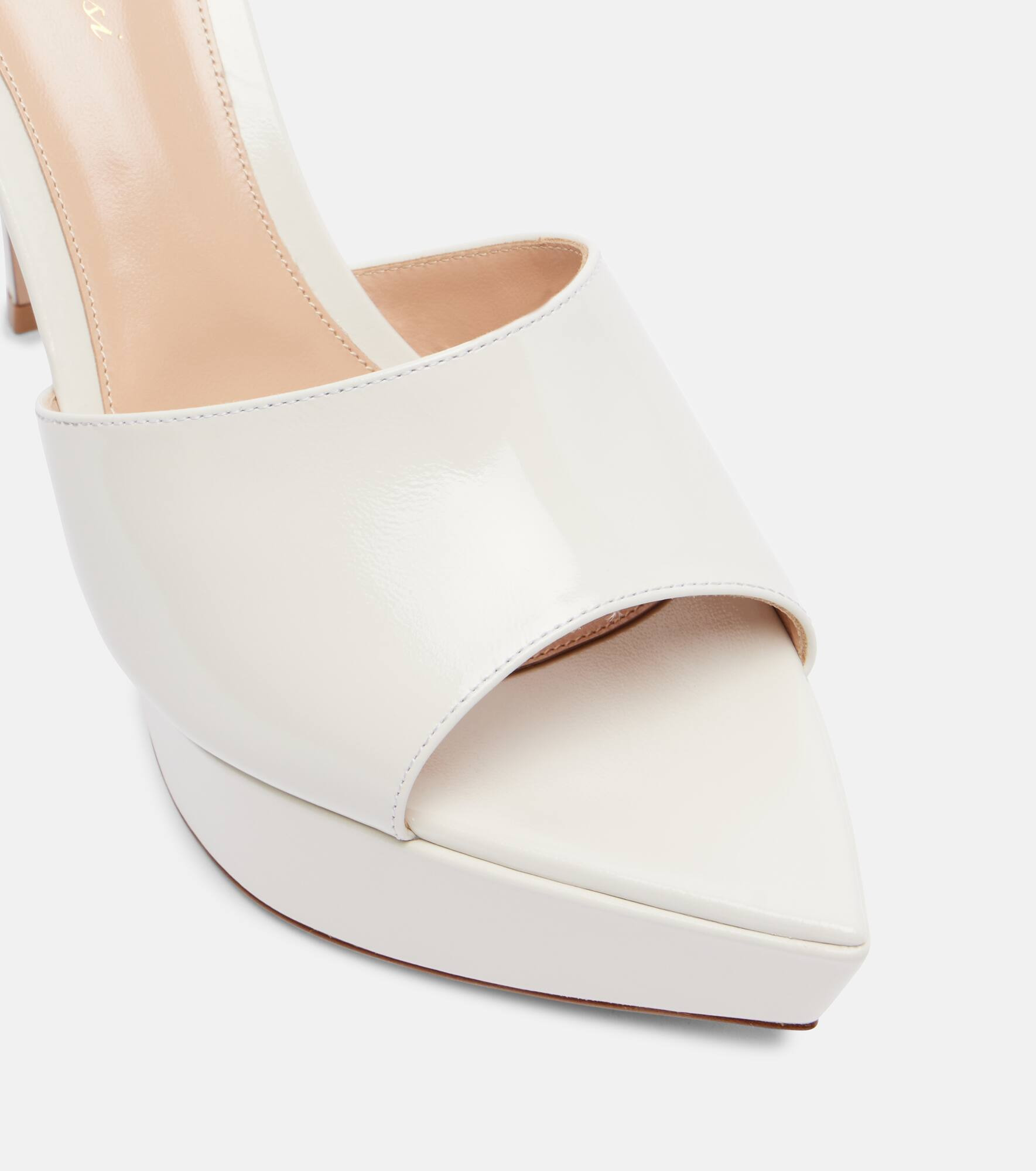 Dasha 85 patent leather platform mules - 5