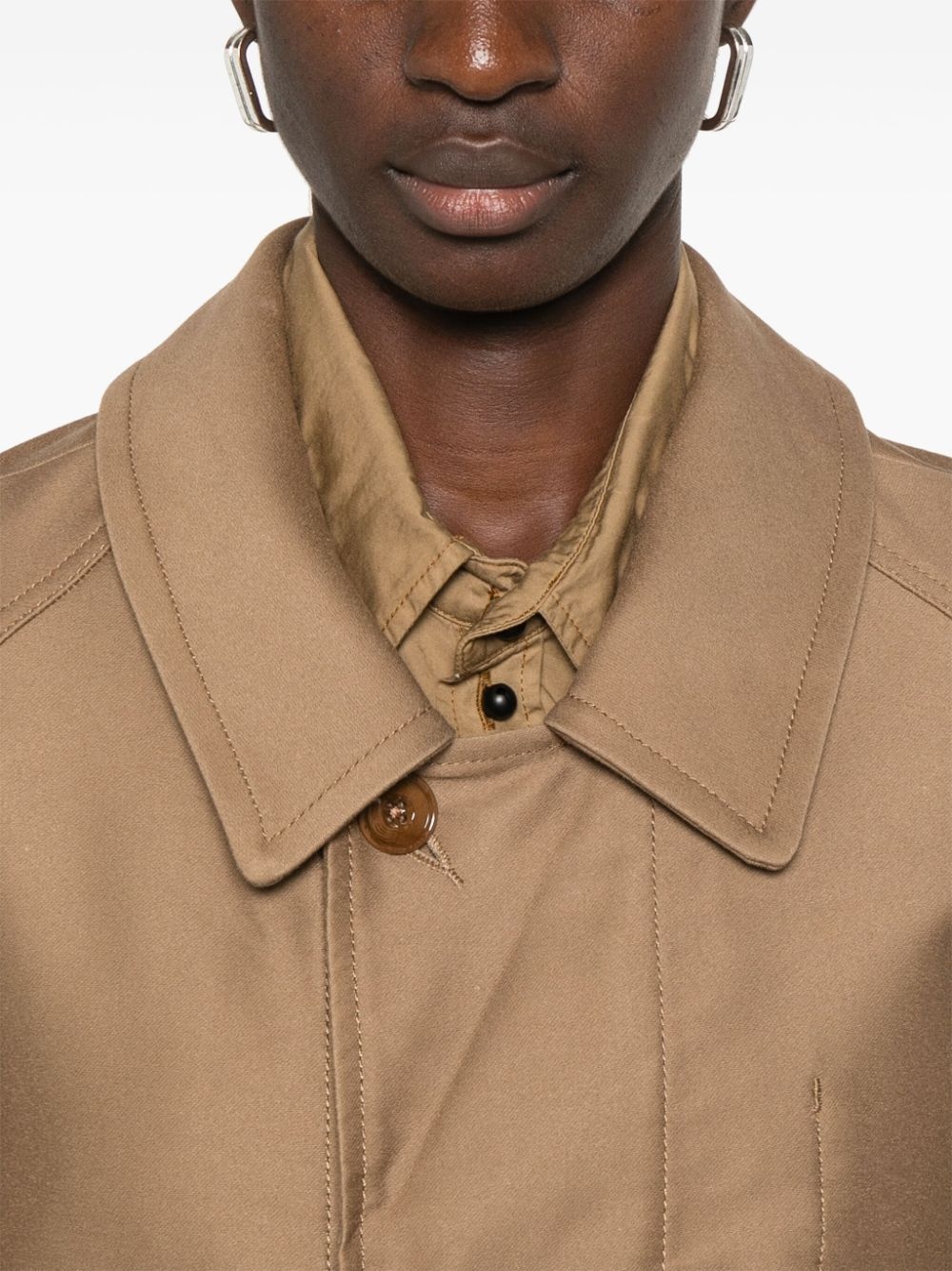 belted two-pocket jacket - 5