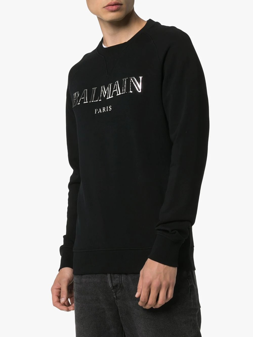 Crew neck logo cotton sweatshirt - 3