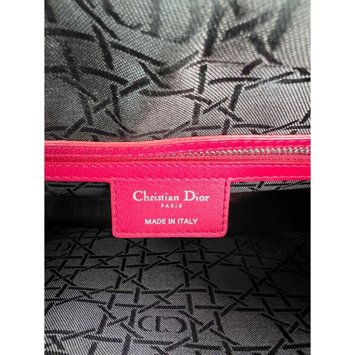Christian Dior Lambskin Cannage Large Red Lady Dior Shoulder Bag - 8