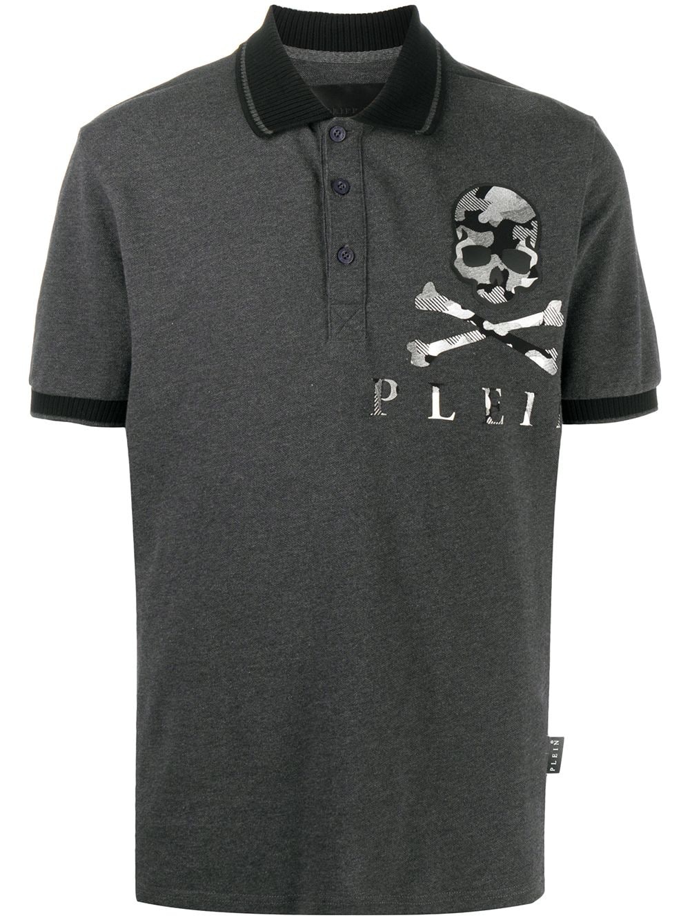 camouflage skull polo shirt - 1