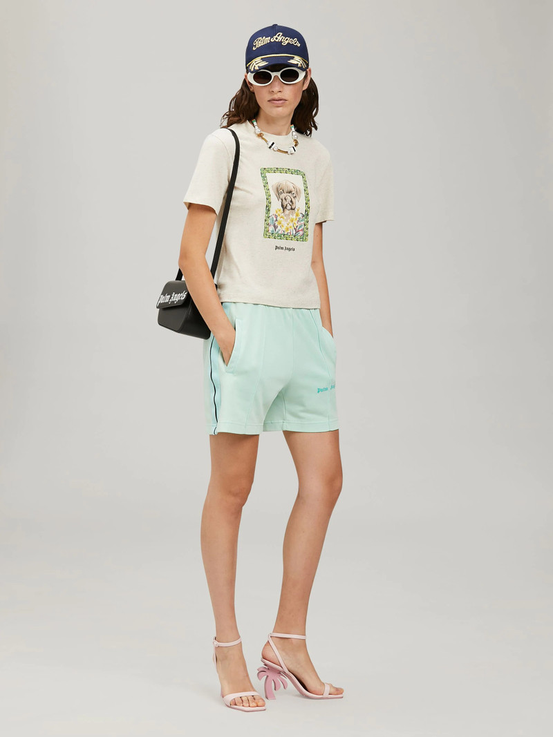 Palm Angels FLUO GREEN TRACK SHORTS outlook