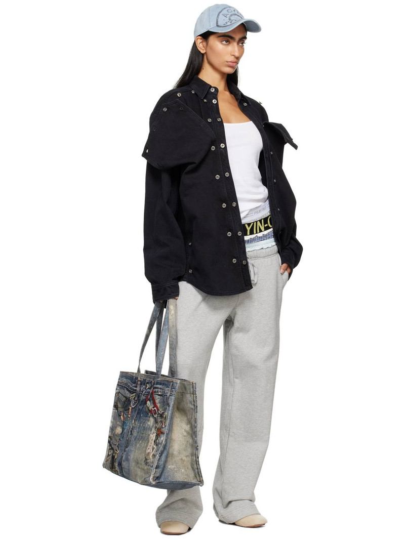 Y/Project Black Snap Off Denim Shirt outlook