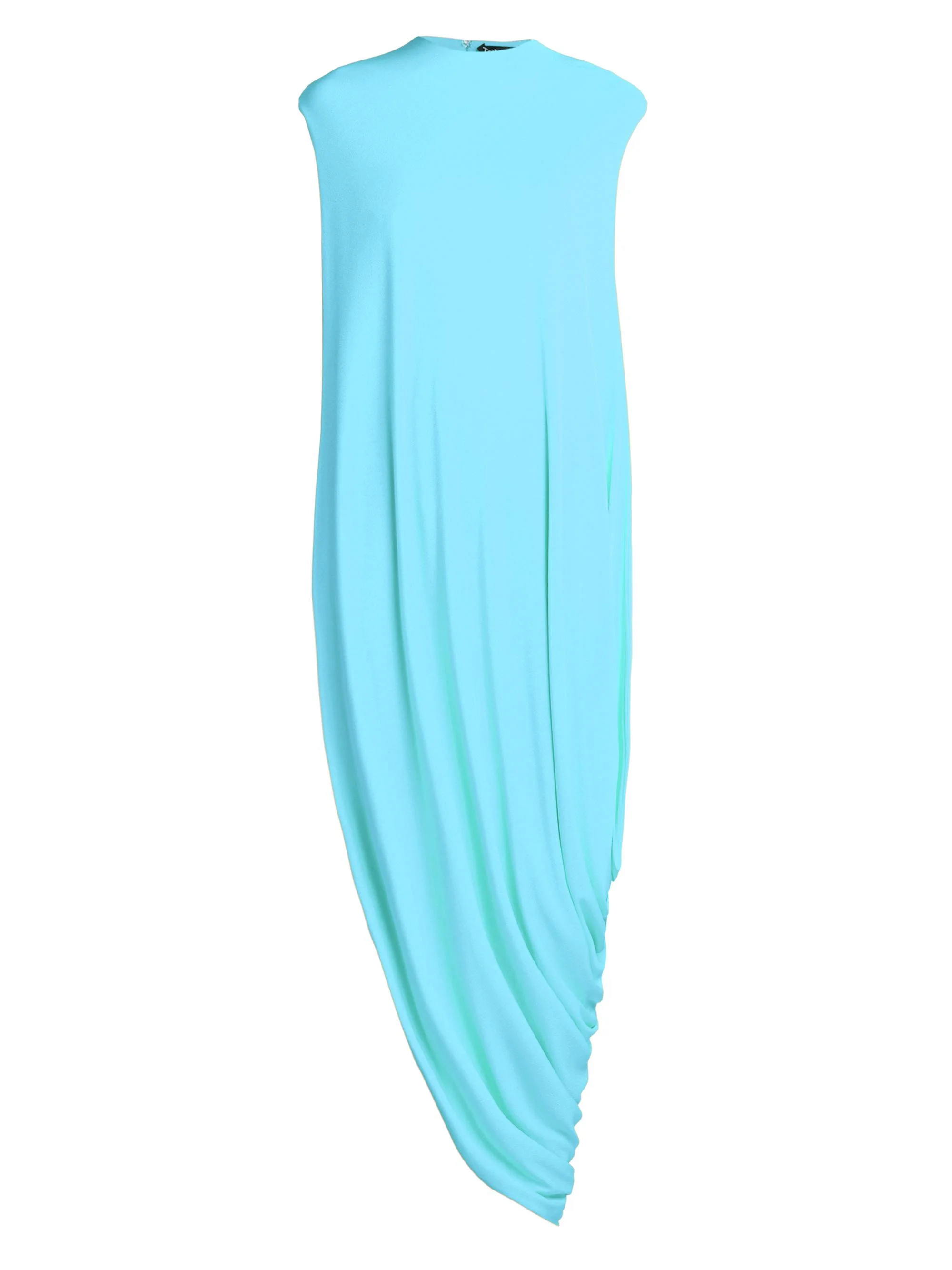 Women's Asymmetric Crepe Jersey Top - Ucn Aqua - 1