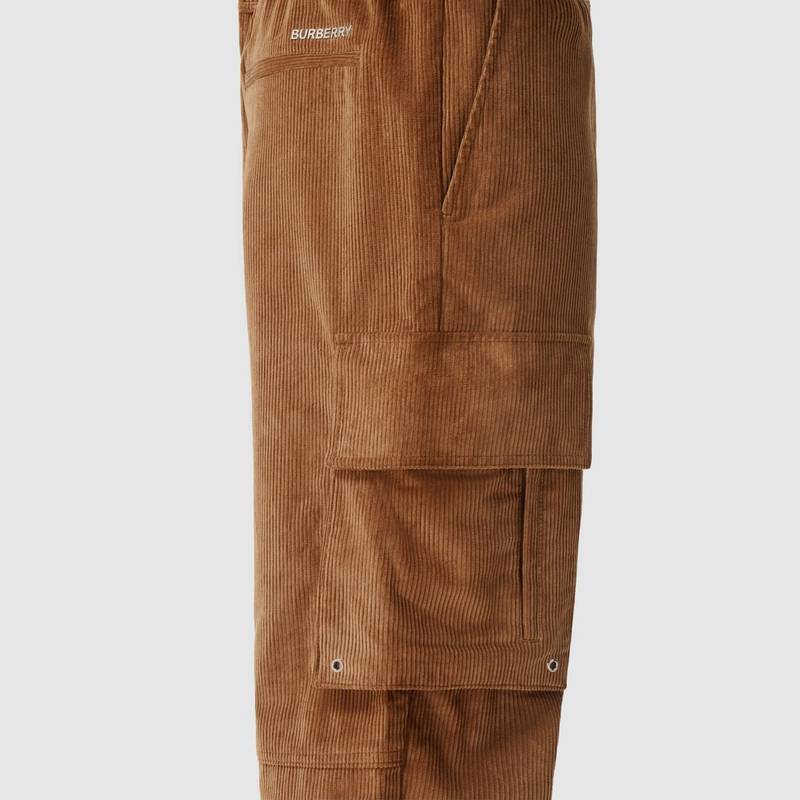 Logo Detail Corduroy Cargo Trousers 3
