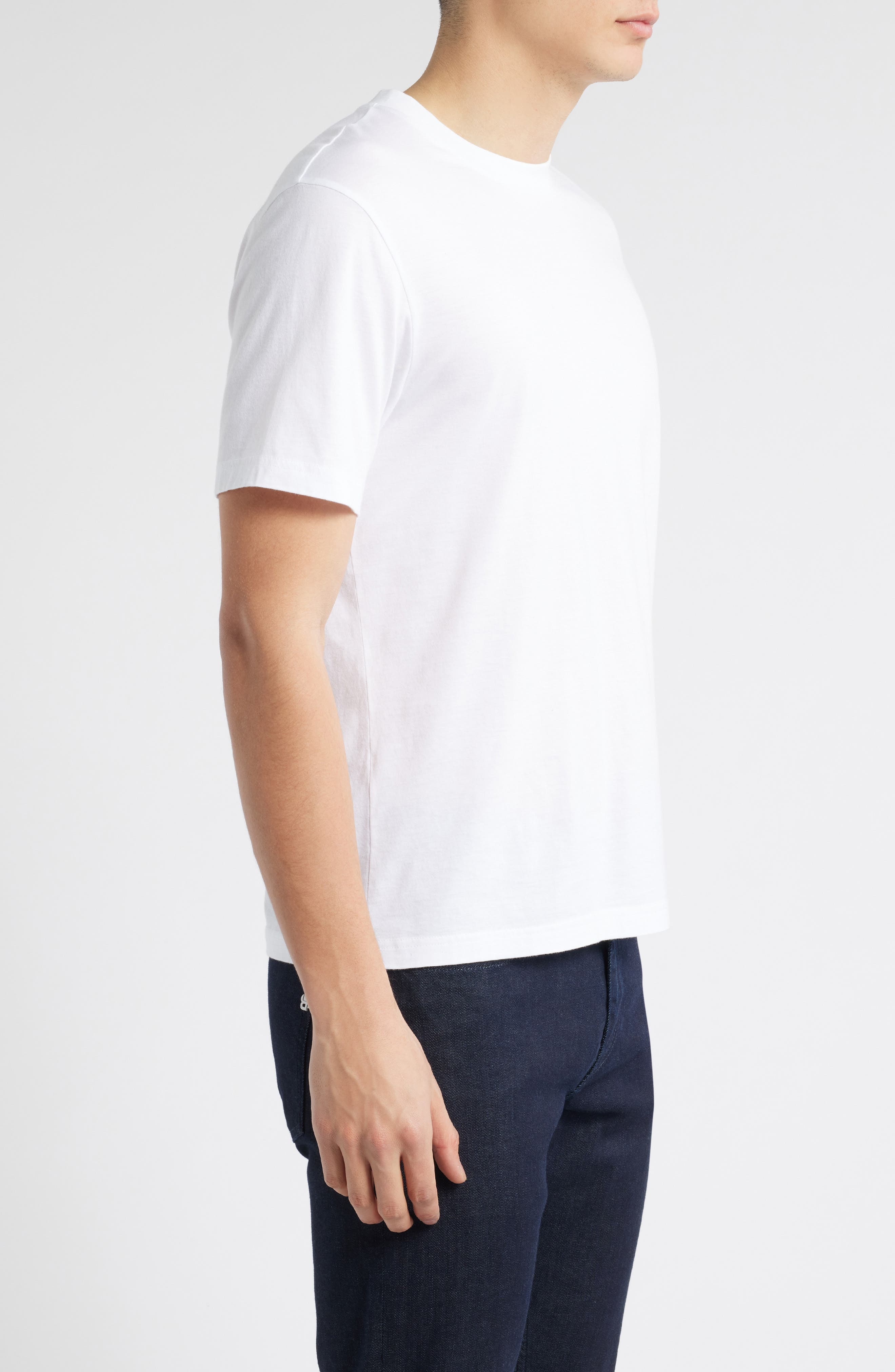 FRAME Cotton Crewneck T-Shirt in White at Nordstrom - 3