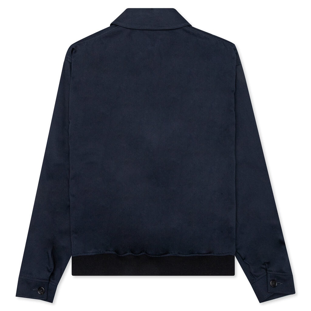 MARNI COTTON GABARDINE BOMBER JACKET - BLUE/BLACK - 2