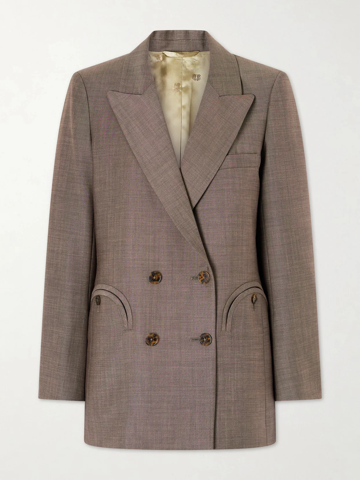 Aile Everyday Double-breasted Wool And Mohair-blend Blazer - 1