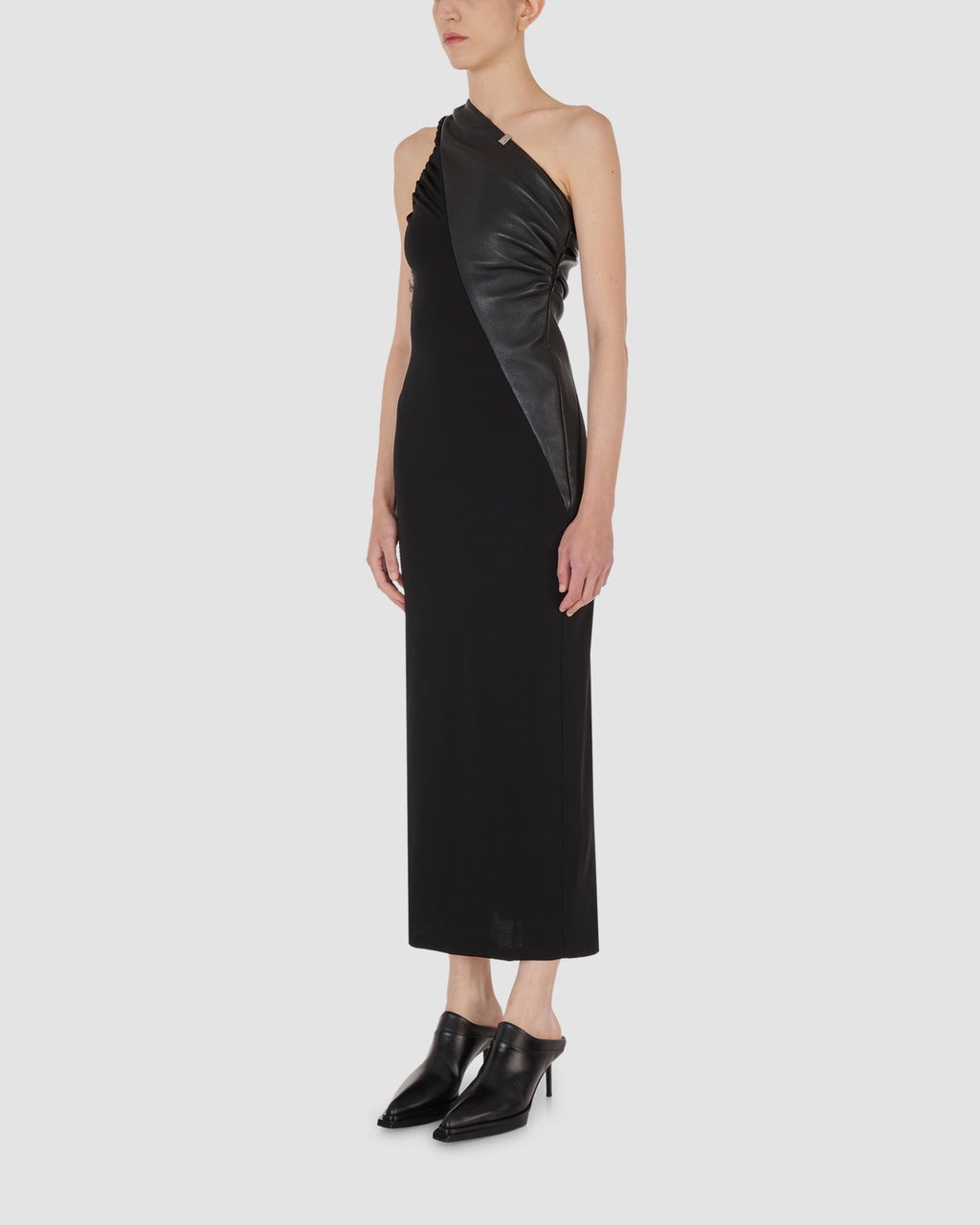 SLICED LEATHER DRESS - 3
