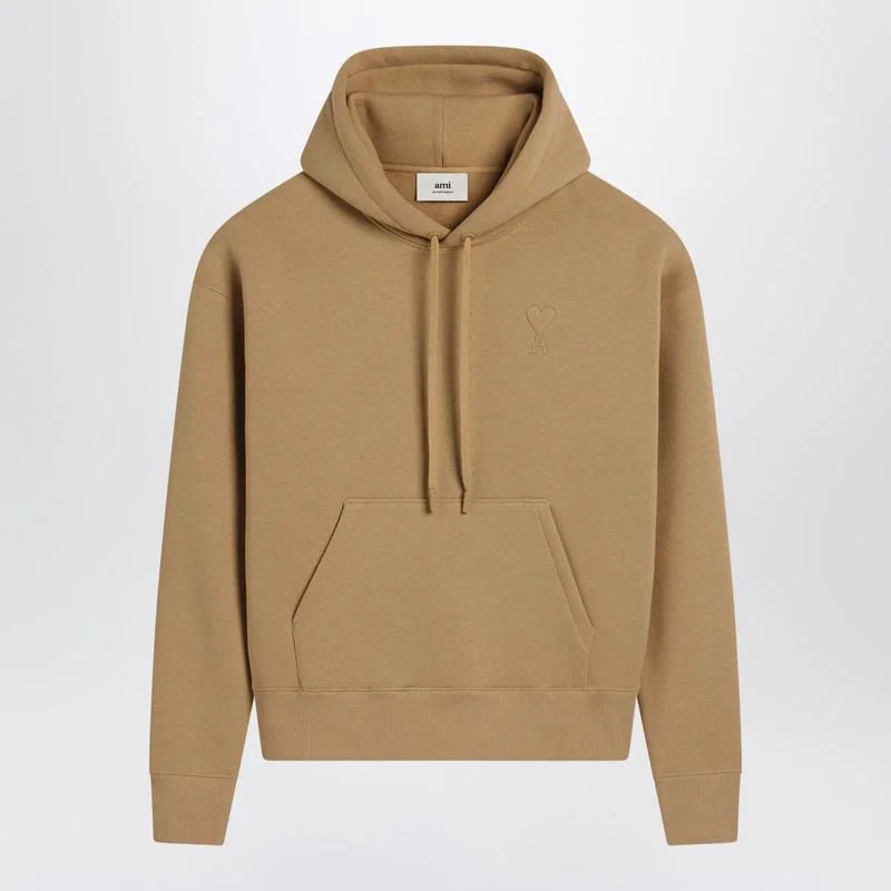 AMI Paris Camel AMI Paris De Coeur Hoodie - 1