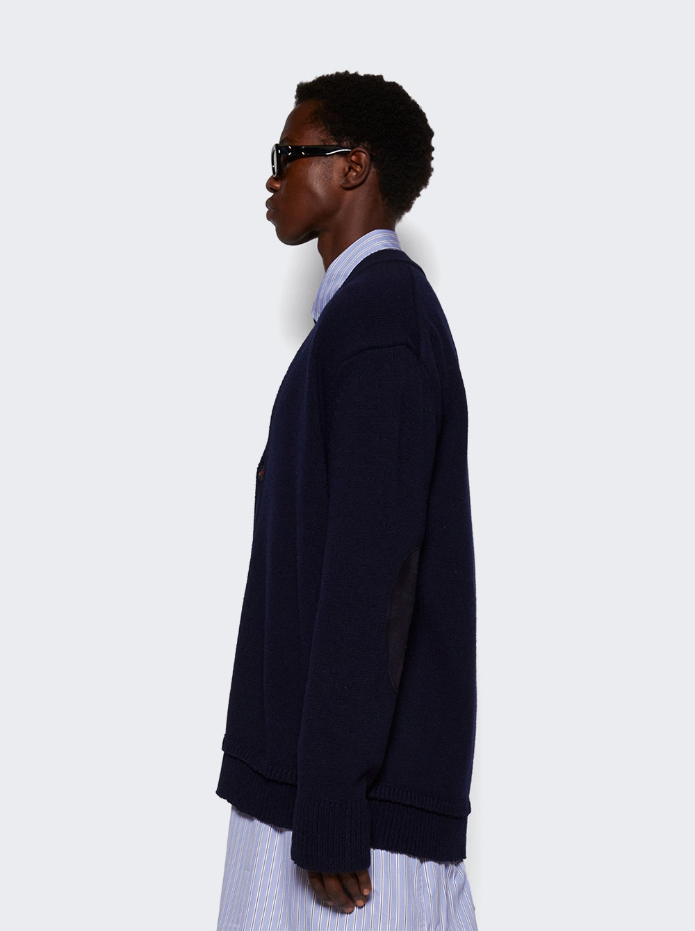Wool Cardigan Navy - 4