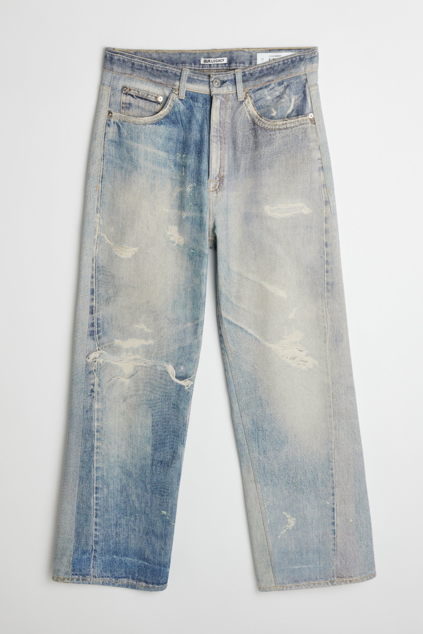 パンツ OUR LEGACY SPLATTER DENIM HALF CUT JEANS 11301_a46703730b-w2245hg_1897-