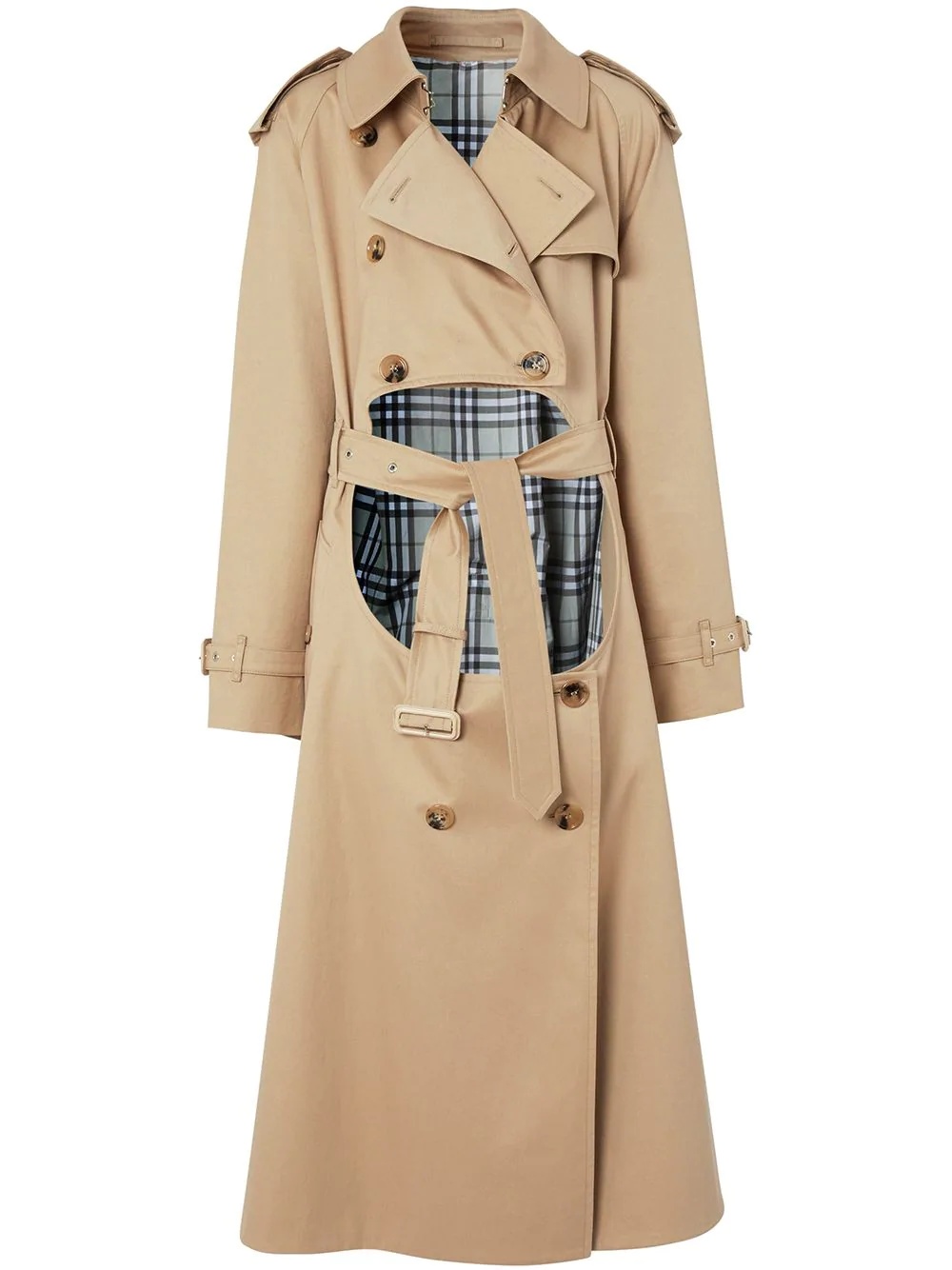 step-through trench coat - 1