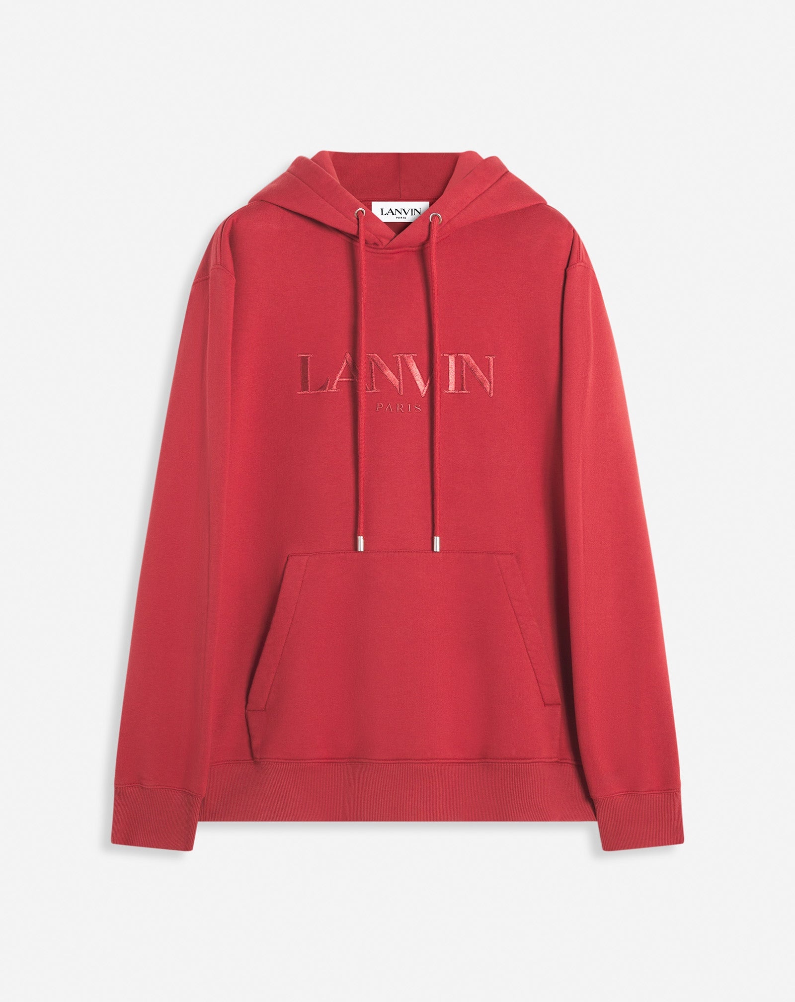 LANVIN PARIS EMBROIDERED LOOSE-FITTING HOODIE - 1