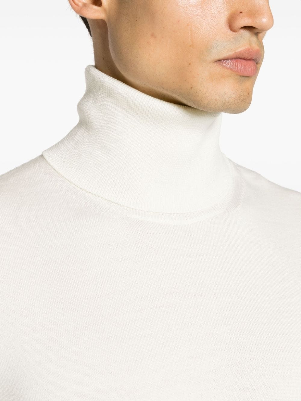 roll-neck wool jumper - 5