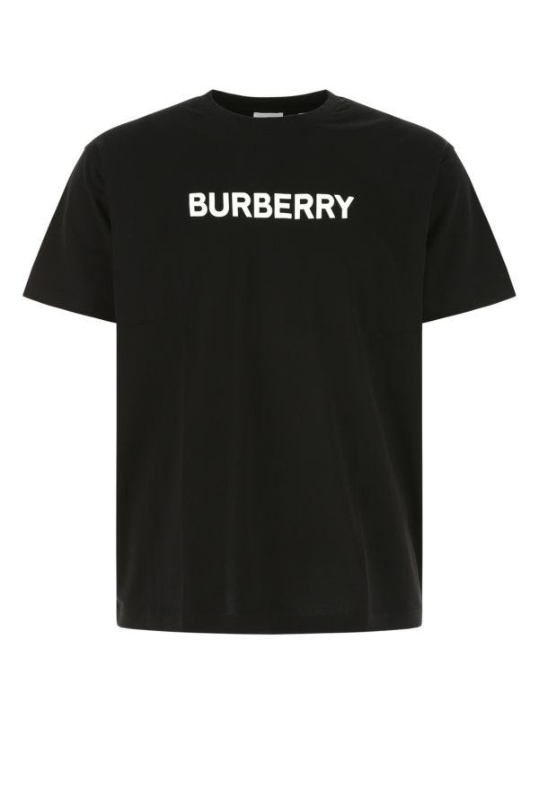 BURBERRY MAN Black Cotton T-Shirt - 1