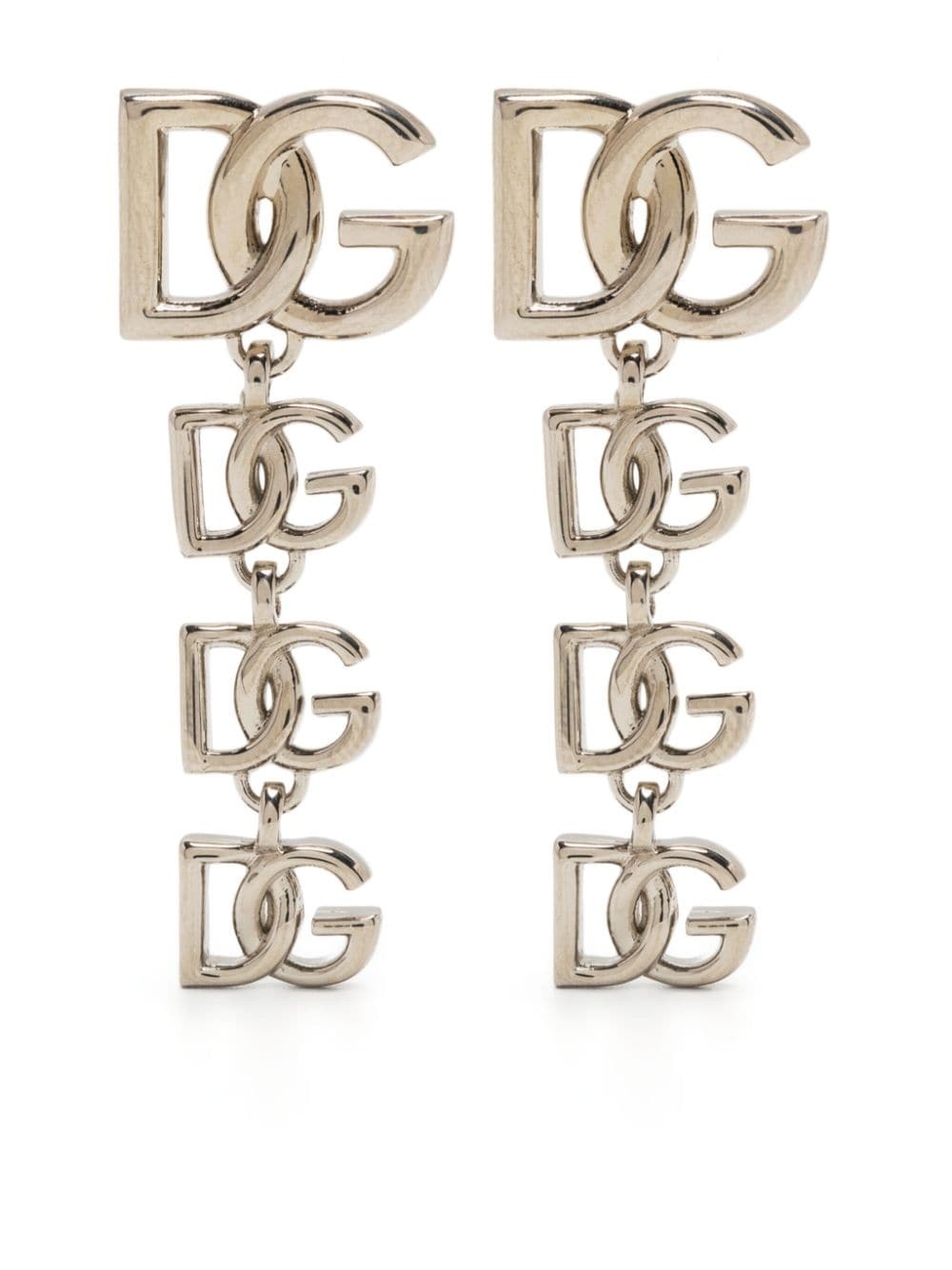 logo-plaque polished-finish earrings - 1