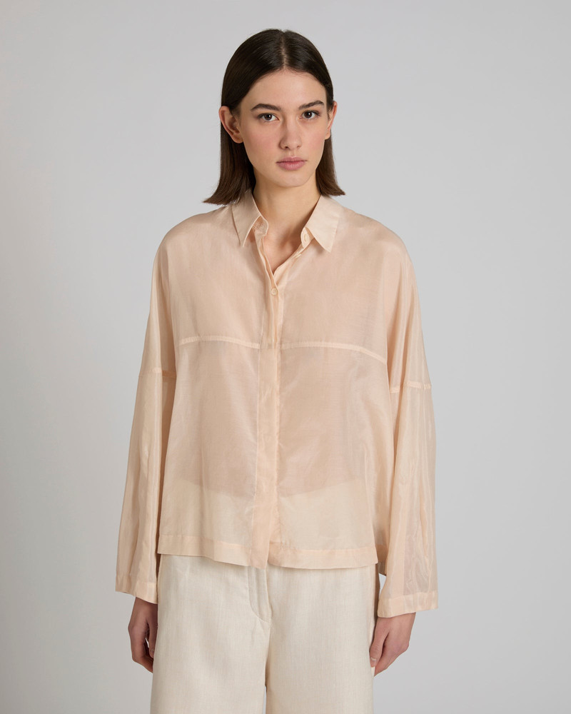 SLOWEAR Wide fit shirt in silk and cotton muslin outlook