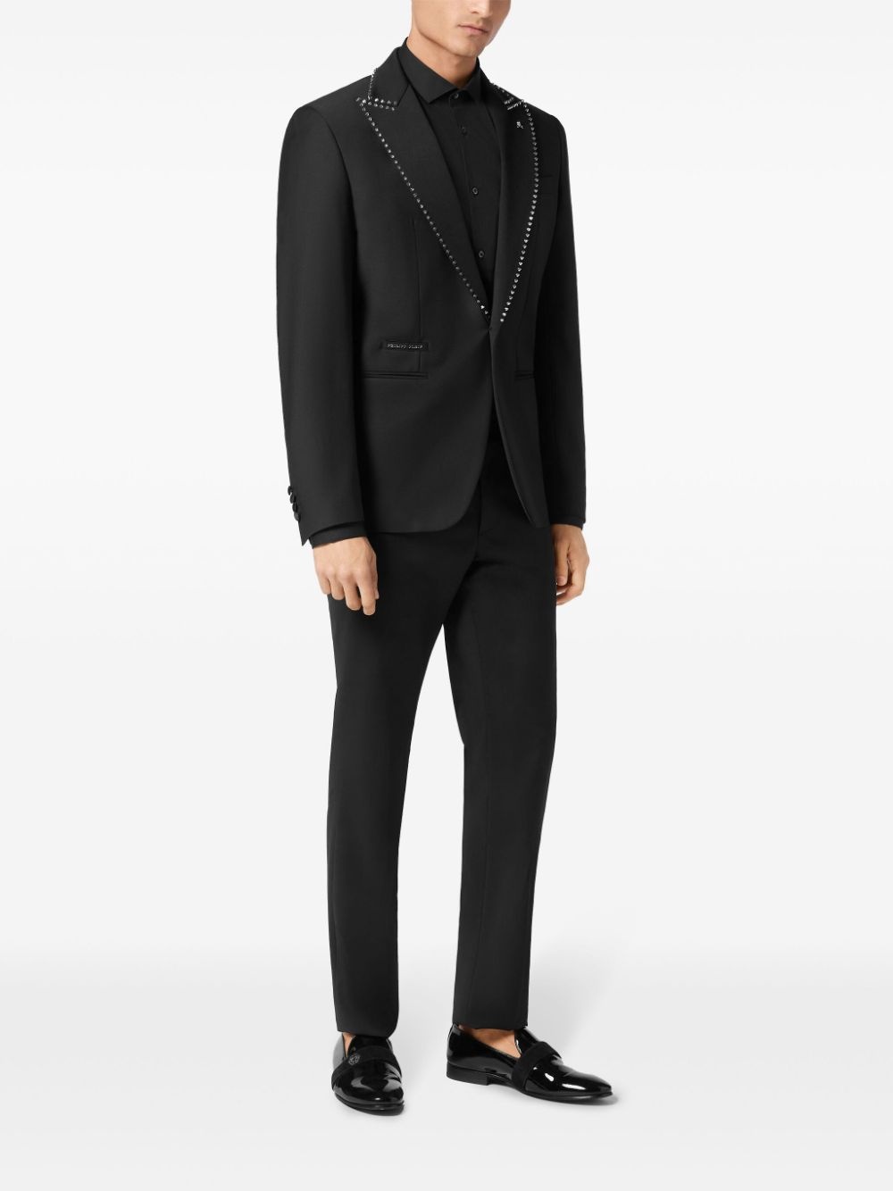 stud-embellished blazer - 2