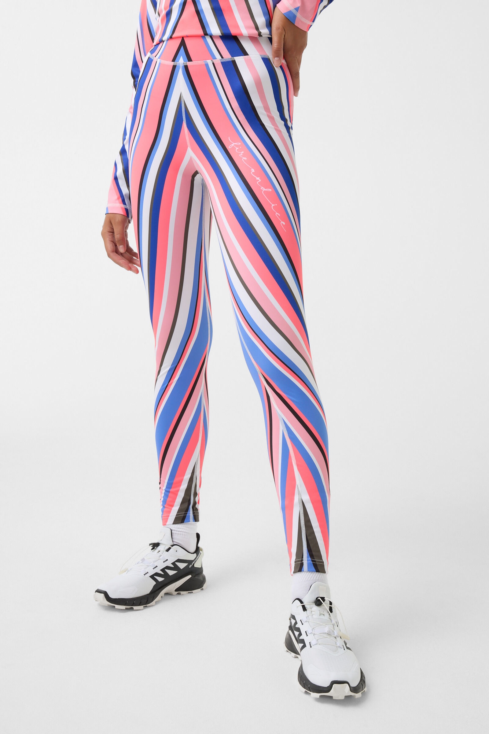 Tamira Tights in Pink/Blue/White - 2