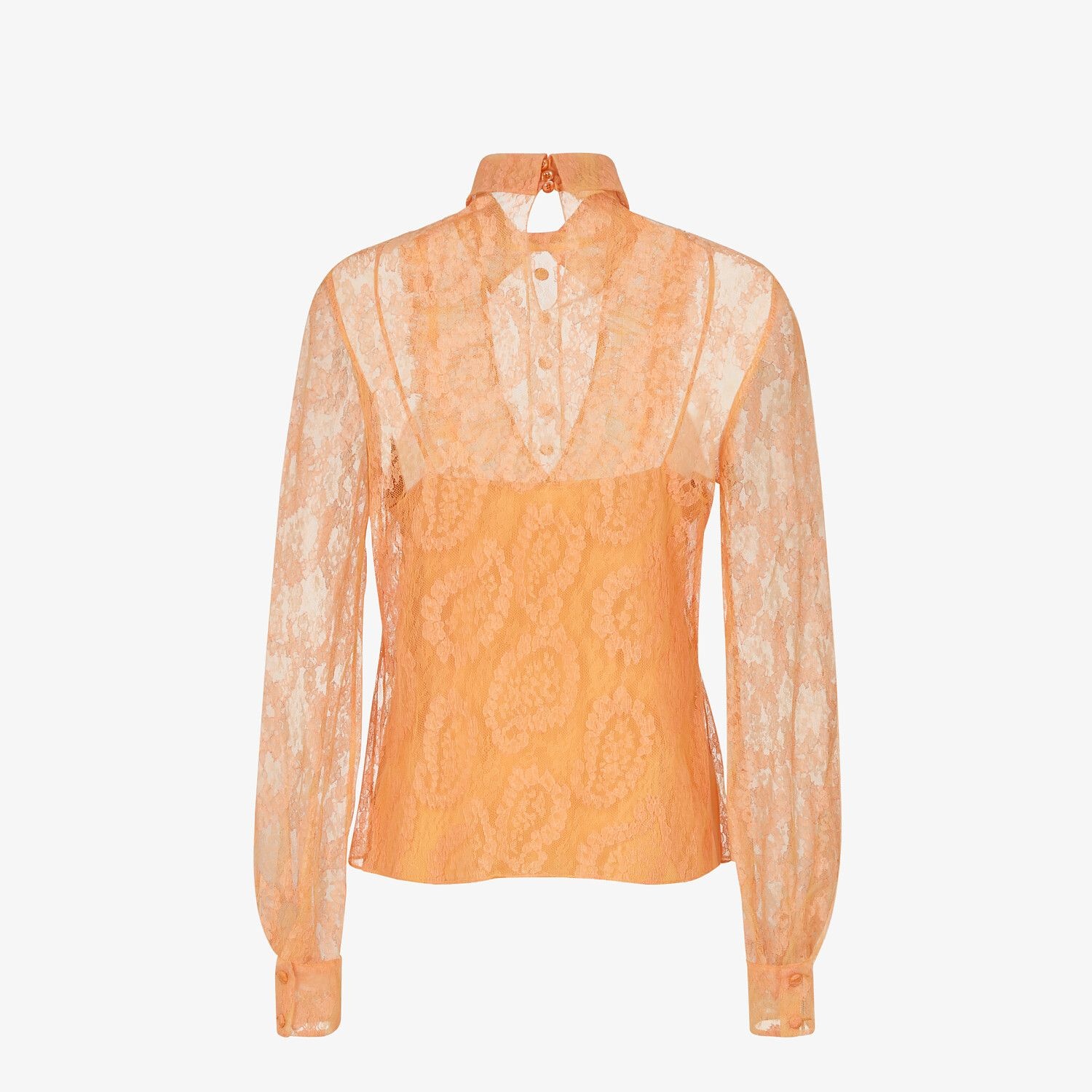 Orange lace blouse - 2