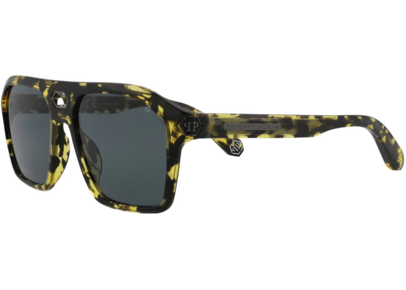 PHILIPP PLEIN Philipp Plein Aviator-Frame Acetate Sunglasses Havana Smoke (SPP072M-57-0709) outlook