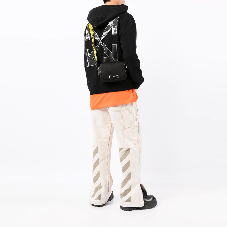 Off-White FW21 Pattern Printing Zipper Hooded Jacket Loose Fit Black OMBE001F21FLE0091001 - 2