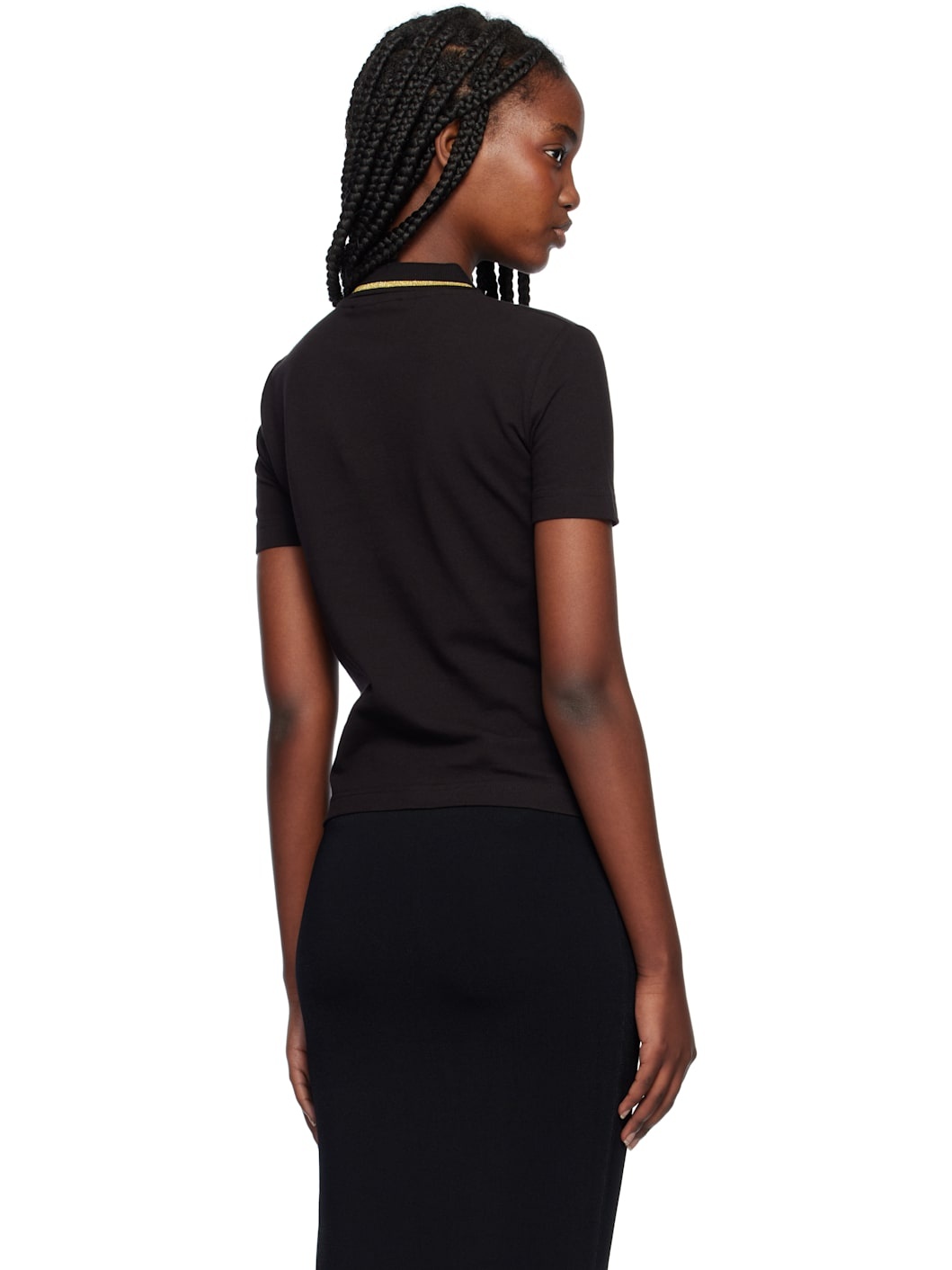 Black V Emblem Polo - 3