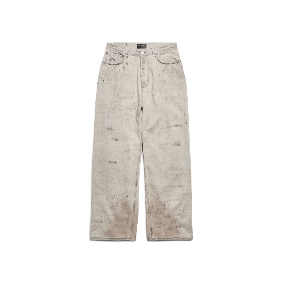 Super Destroyed Baggy Pants in Light Blue