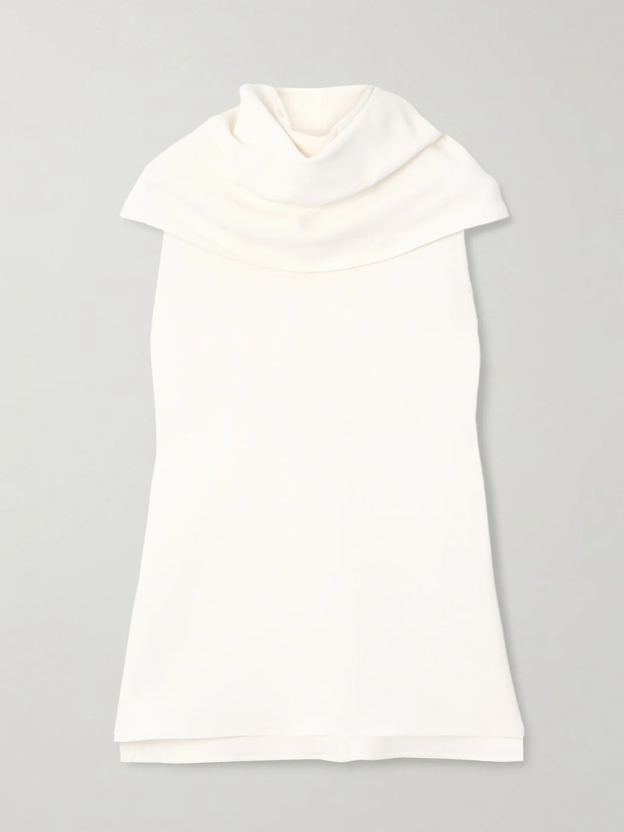 Draped Crepe Blouse - 1