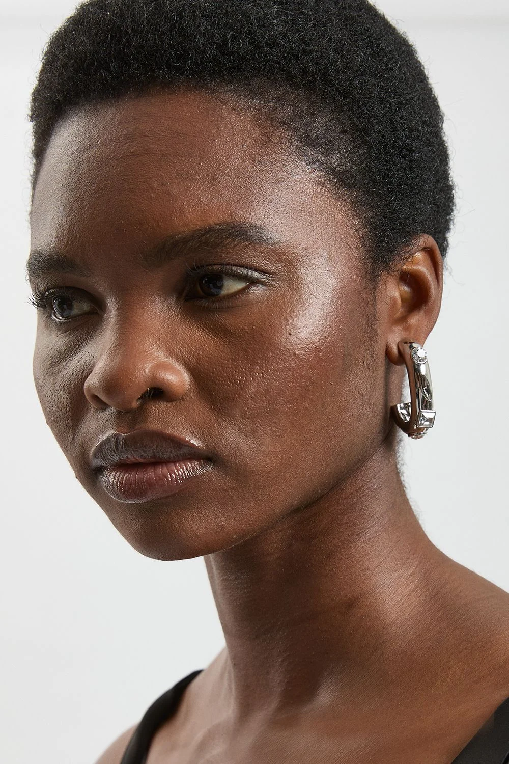 Crystal Hoop Statement Earrings - 1