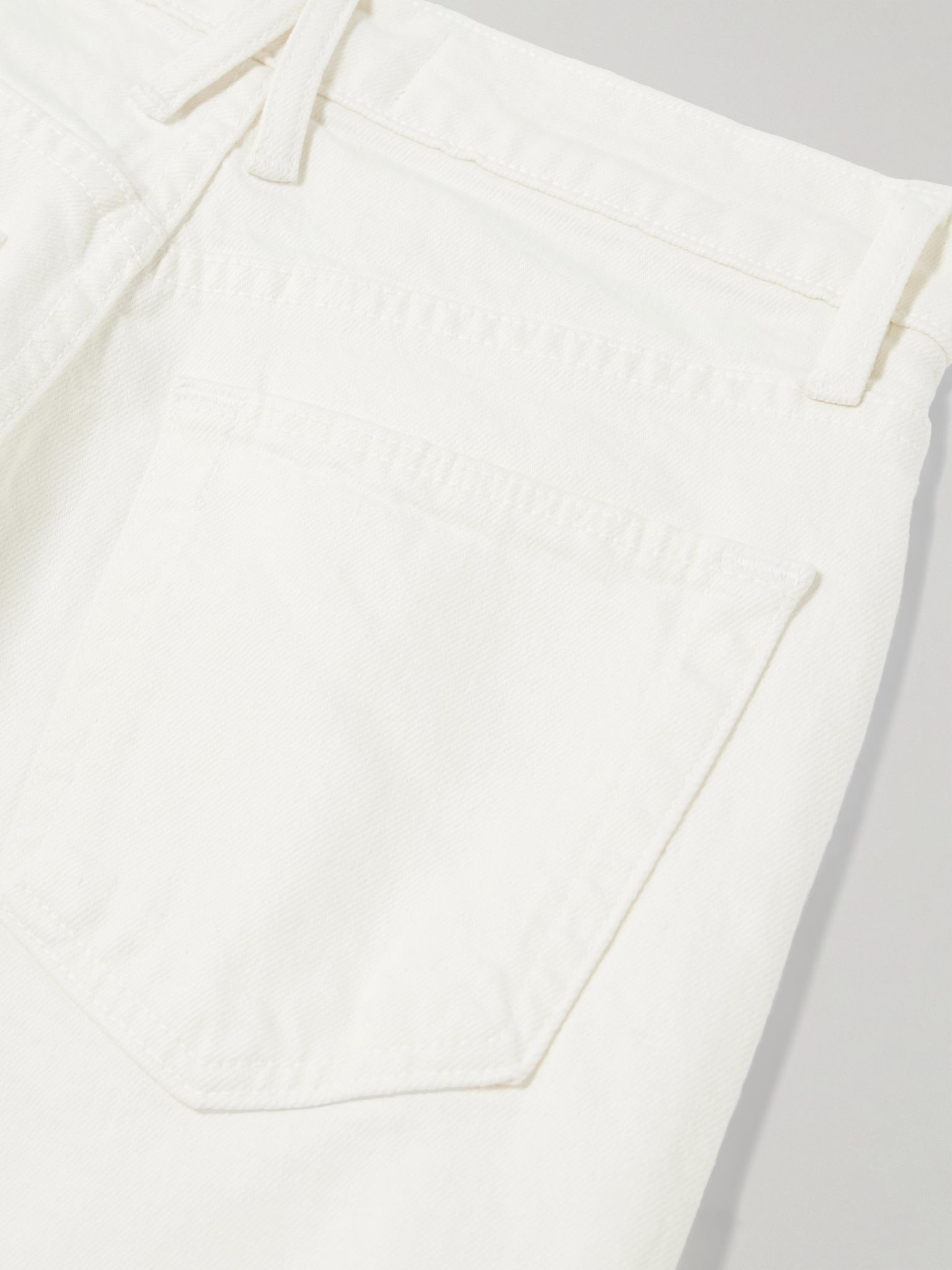 Grace frayed high-rise wide-leg jeans White - 6
