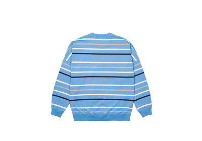 PALACE STRIPE DROP SHOULDER CREW BLUE outlook