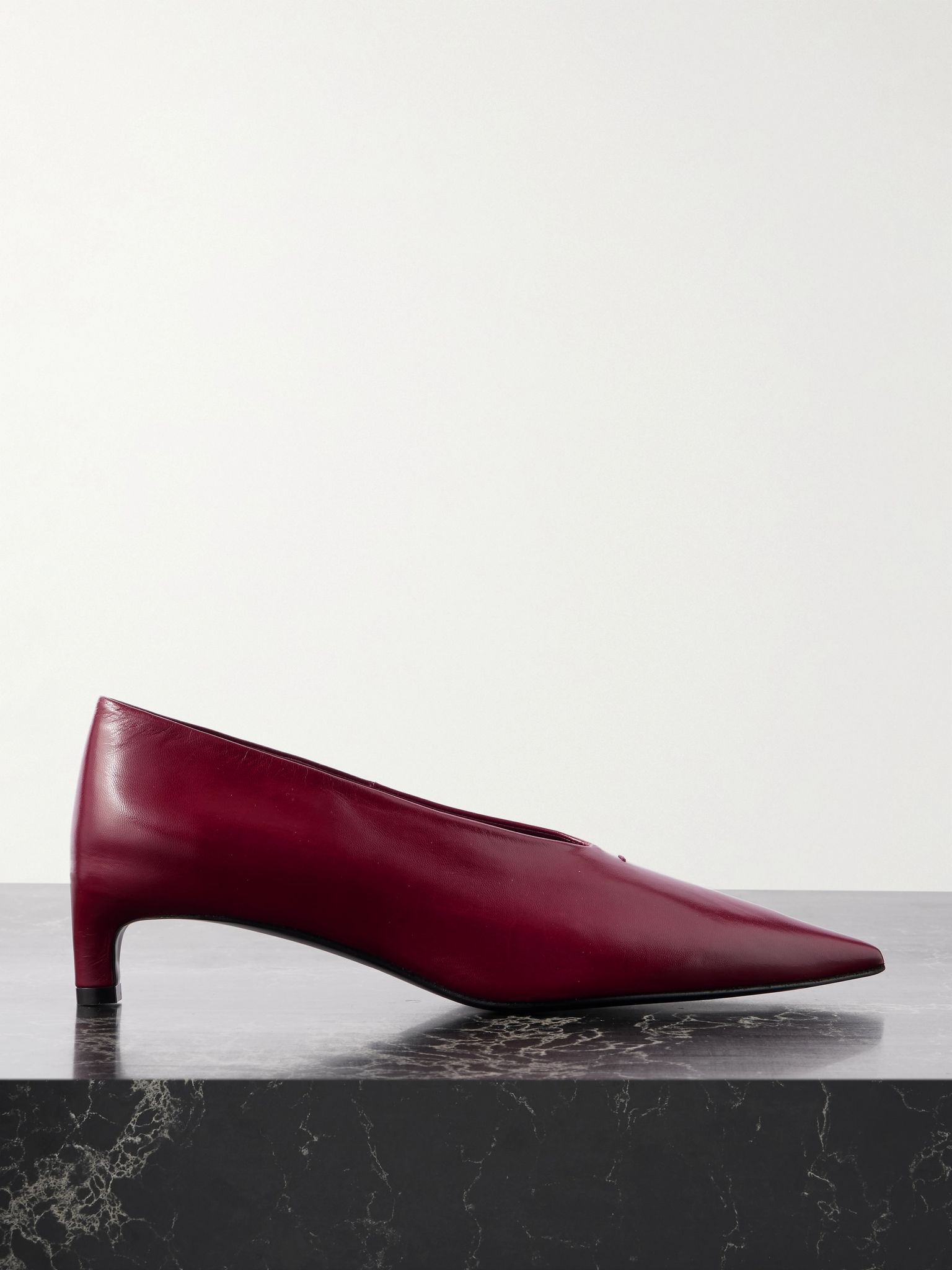 Glossed-leather pumps Red - 1
