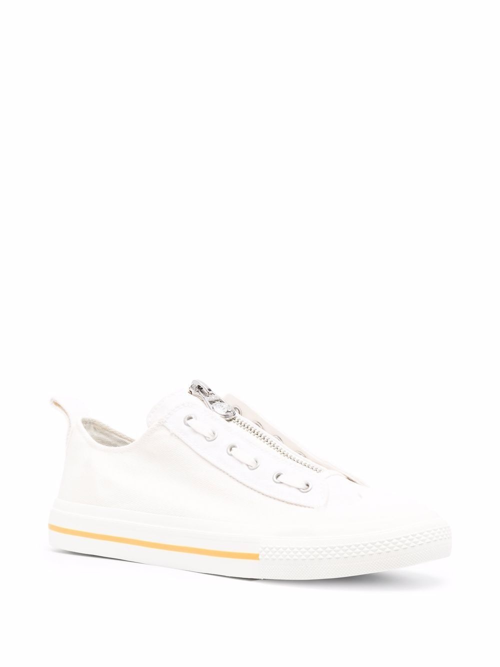 zip-up canvas sneakers - 2