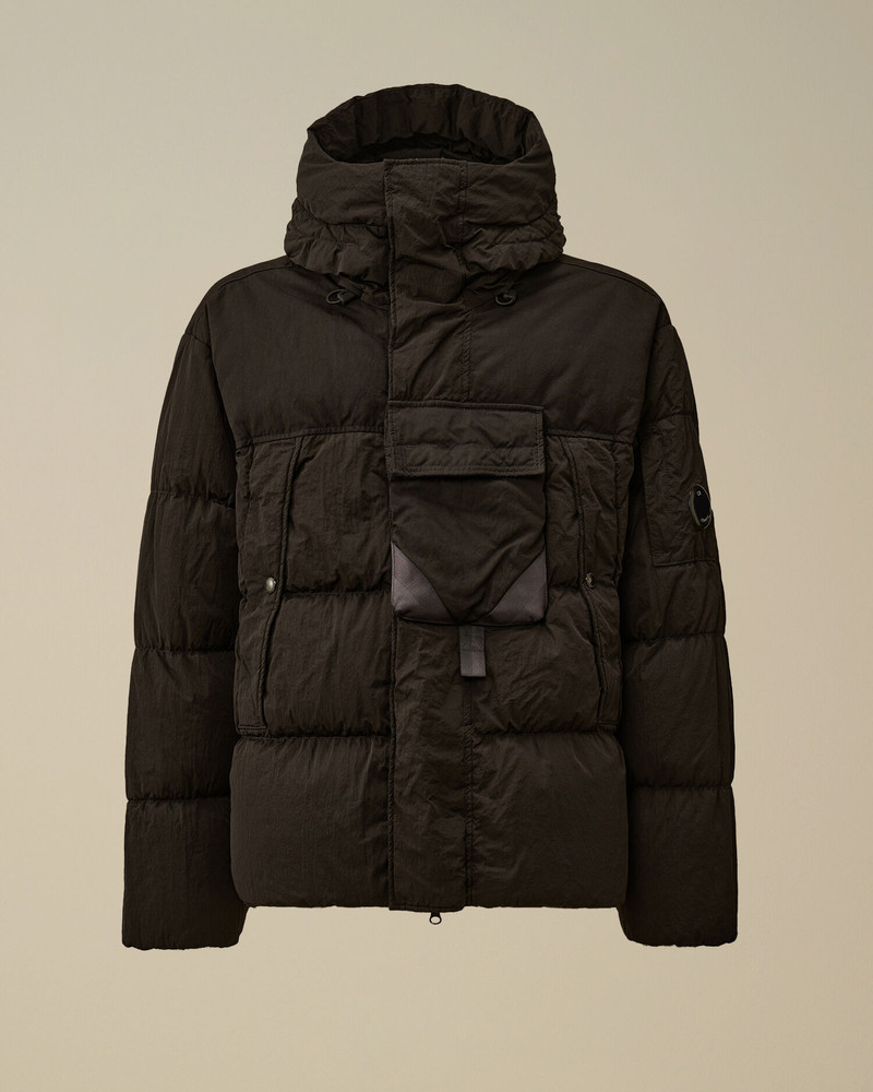 Eco-Chrome R Mixed Hooded Down Jacket 1