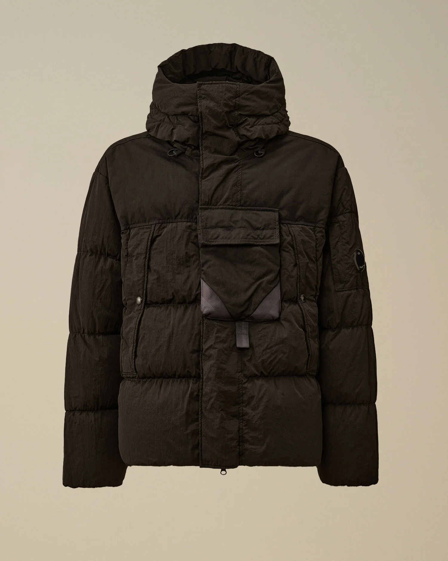 Eco-Chrome R Mixed Hooded Down Jacket - 1