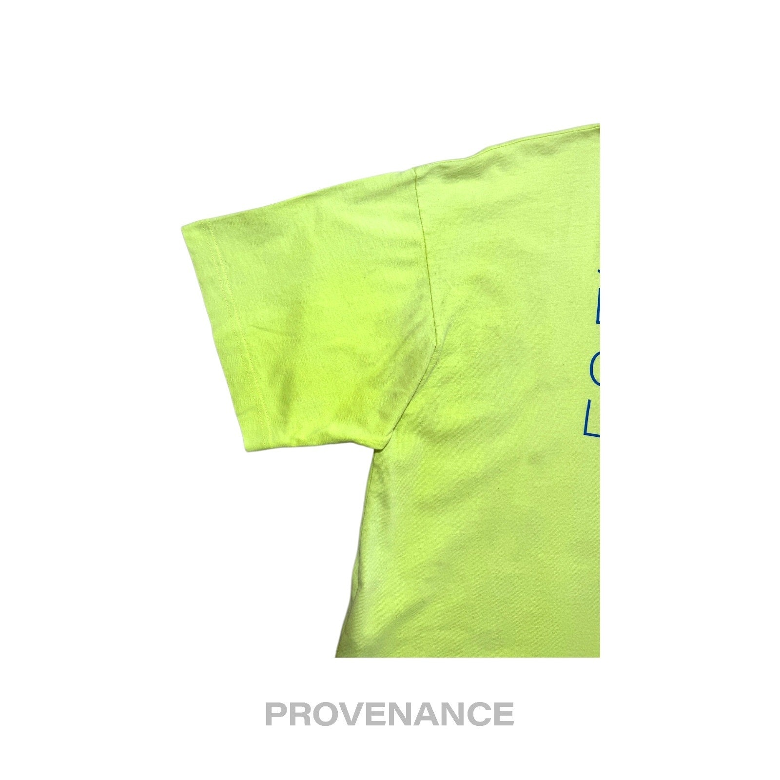 Balenciaga WFP Logo T-Shirt - Neon Yellow Blue XS - 6