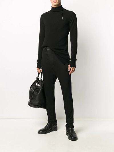 Boris Bidjan Saberi drop-crotch straight trousers outlook