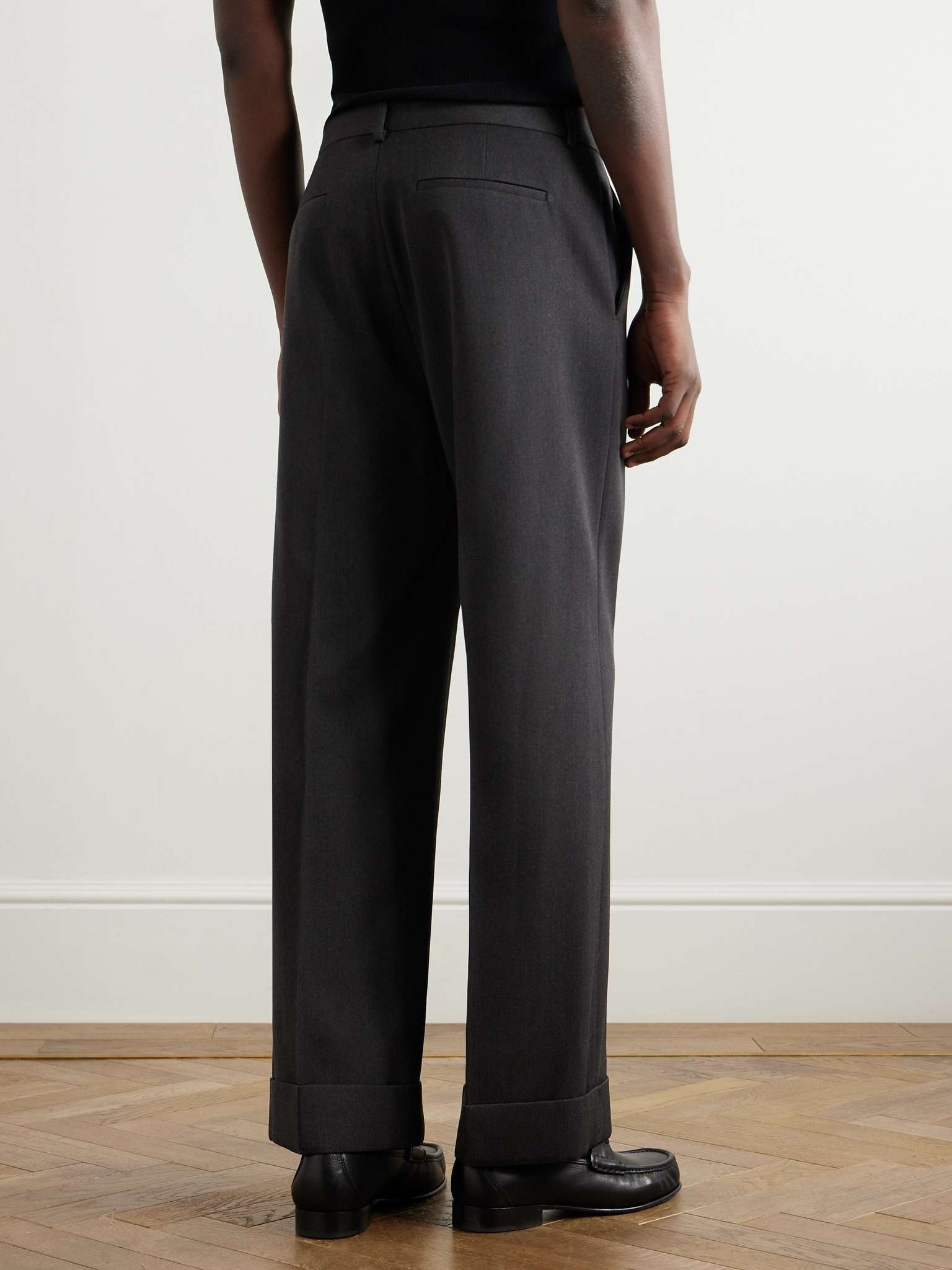 Straight-Leg Grain de Poudre Virgin Wool Trousers - 4