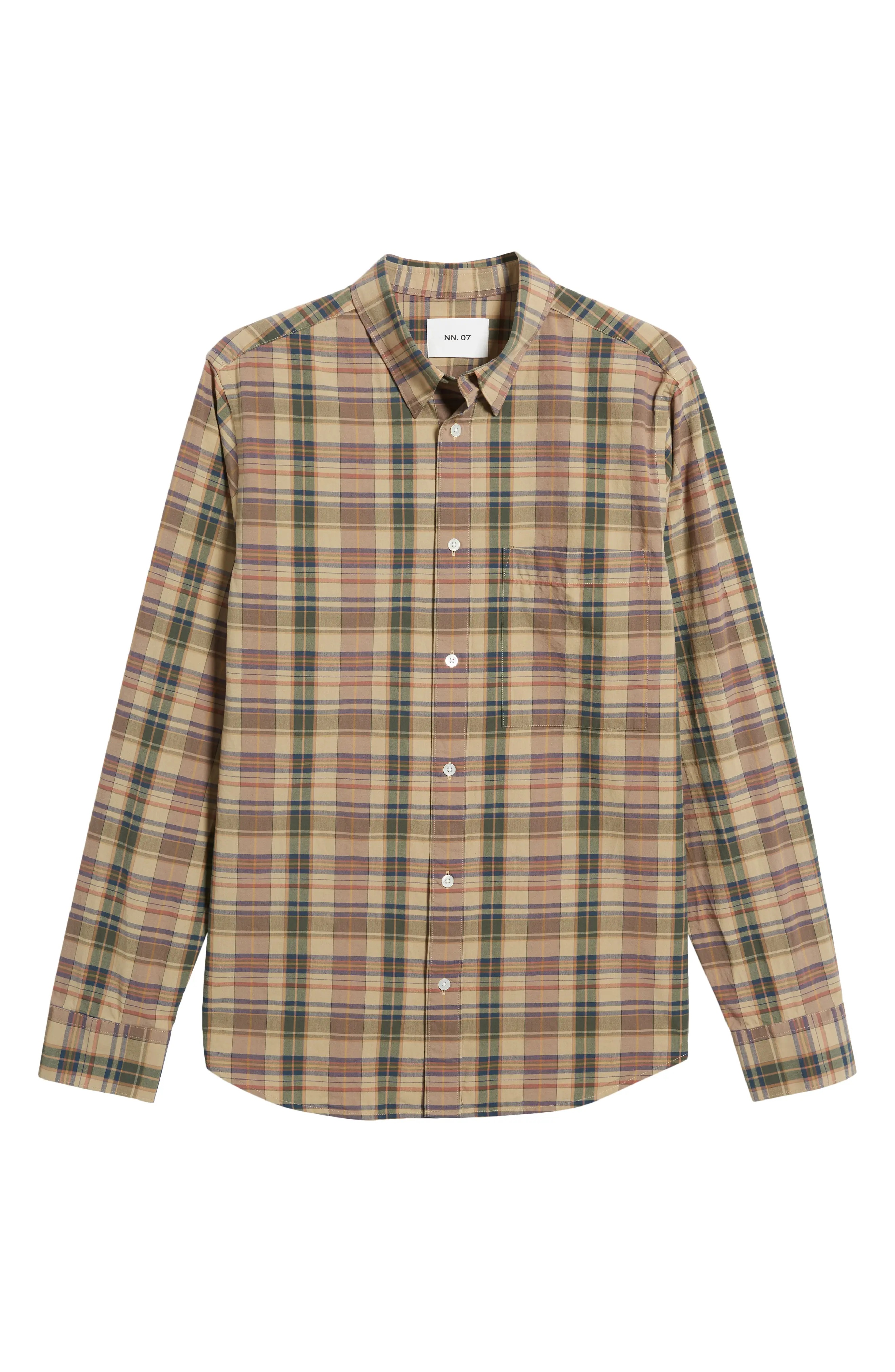 Cohen 5204 Plaid Organic Cotton Poplin Button-Up Shirt - 6