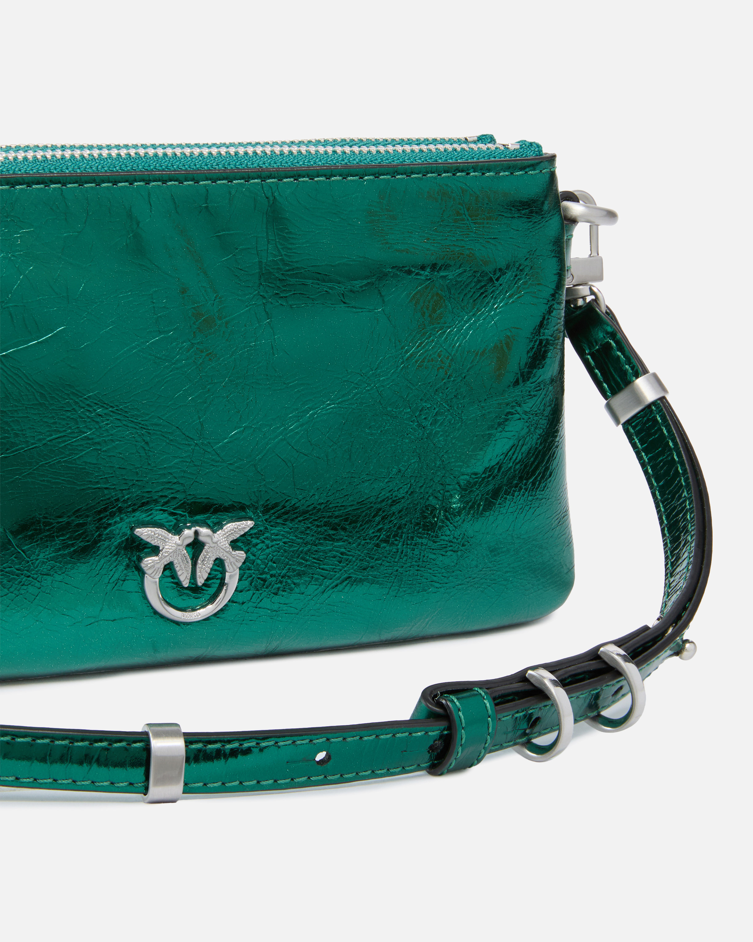 MINI DOUBLE BAG IN LAMINATED LEATHER - 3