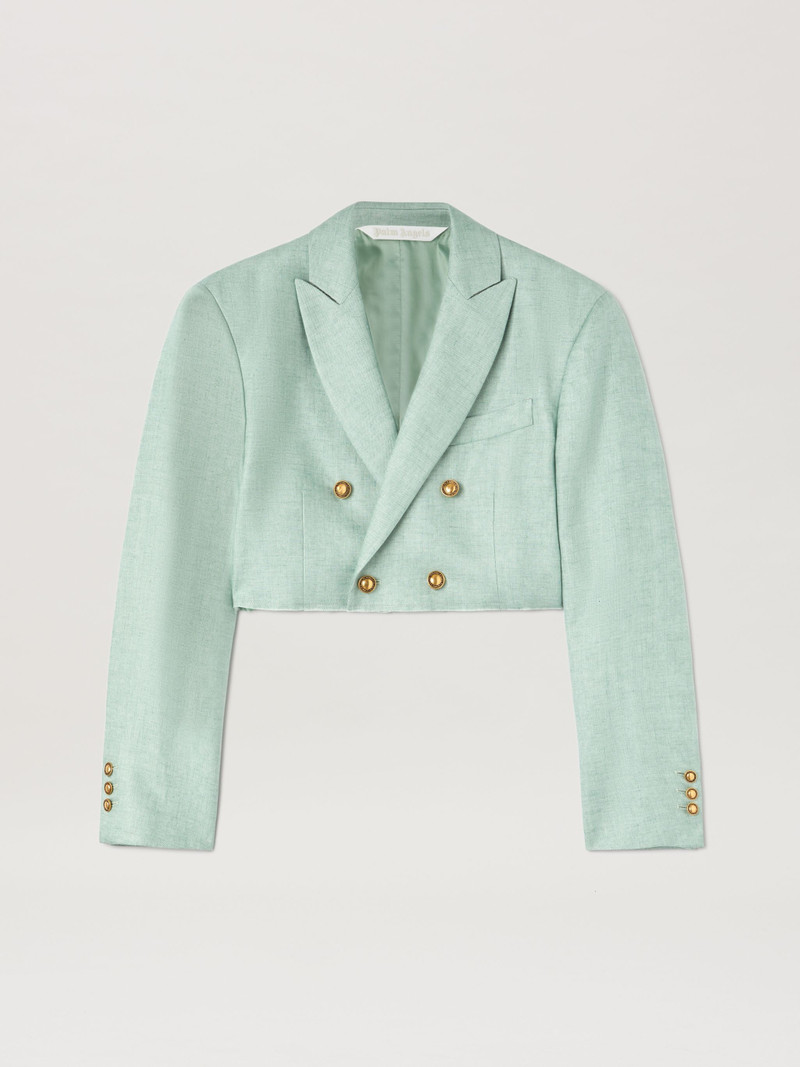 Cropped Linen Blazer 1