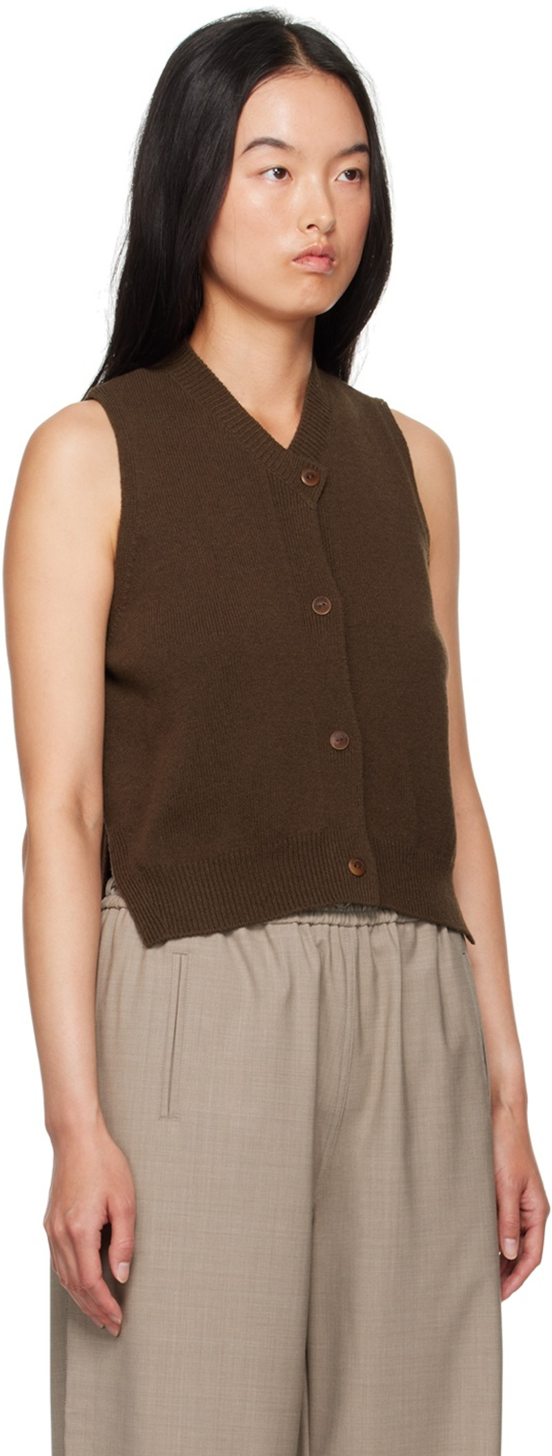 CORDERA Brown Merino Wool & Cashmere Vest outlook