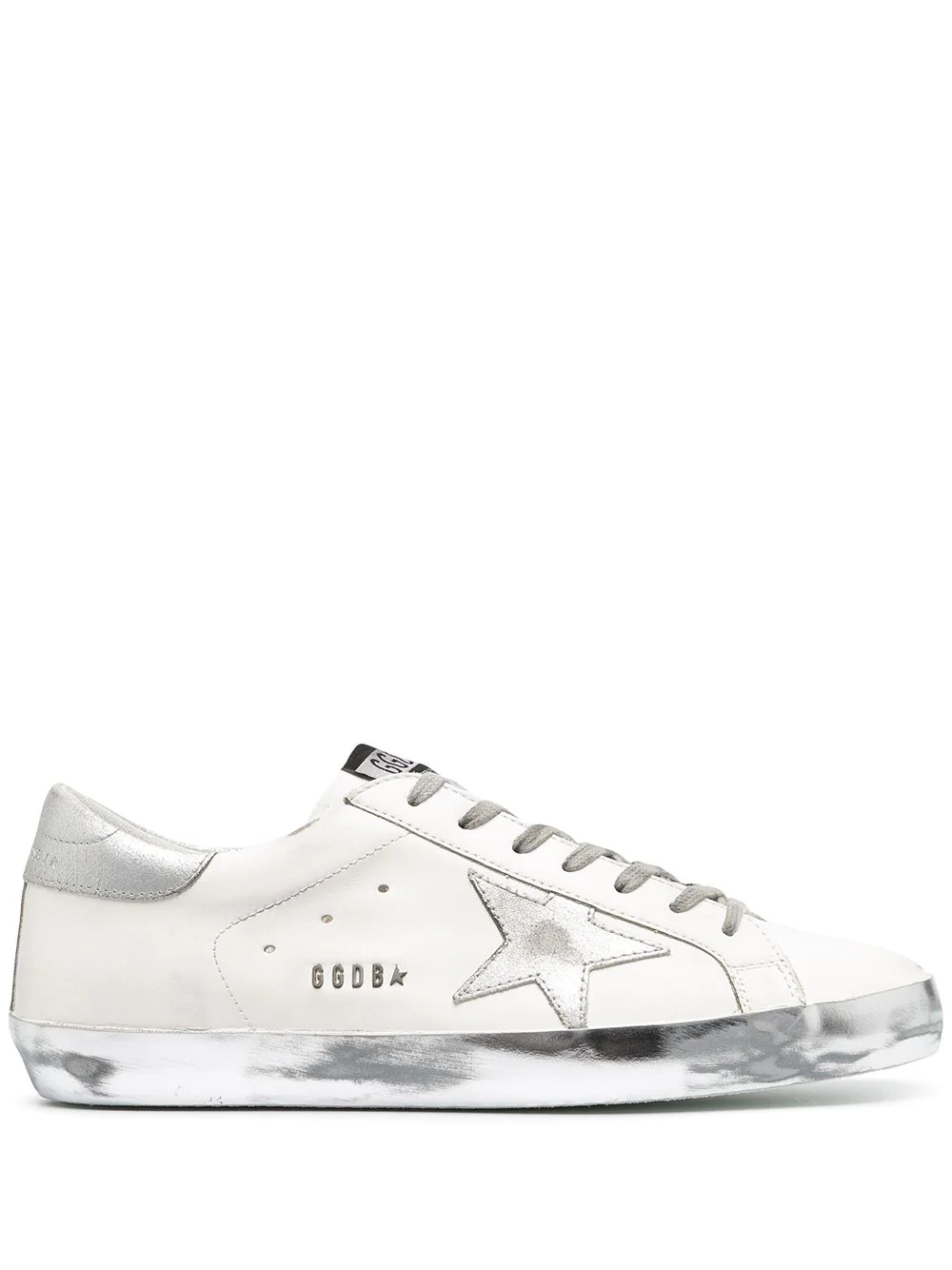 metallic Superstar low-top sneakers - 1