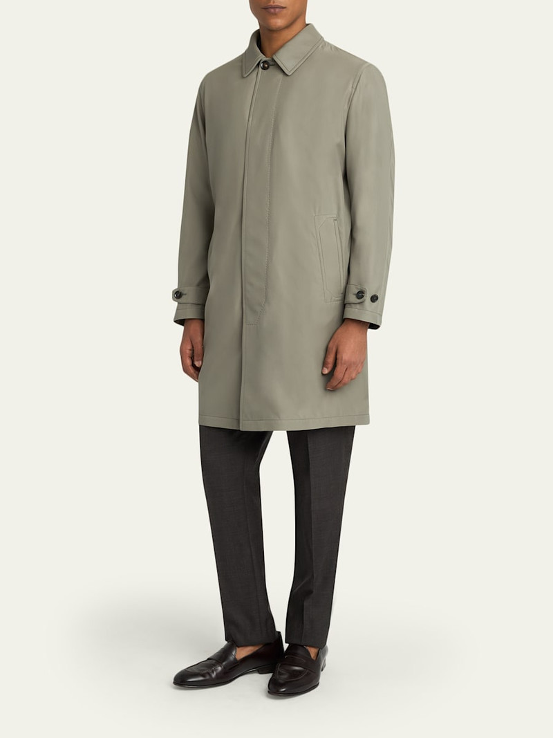 Brioni Men's Silk Cloud Button-Front Car Coat outlook