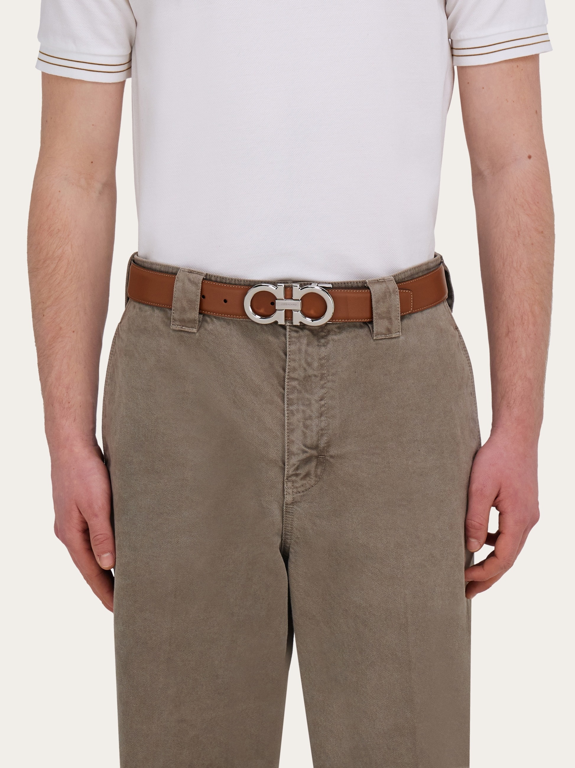 Reversible and adjustable Gancini belt - 4